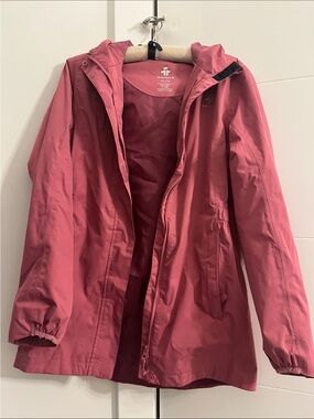 Woods Kids' Dusky Pink Hooded Raincoat